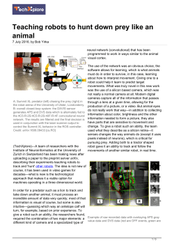 Teaching robots to hunt down prey like an animal