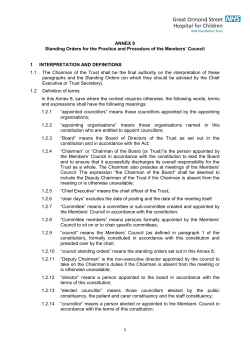 Members` Council Standing Orders - Annex 8