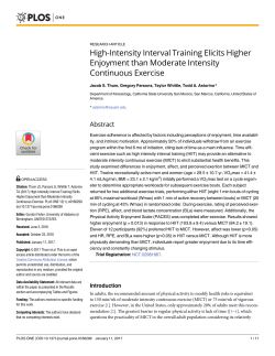 High-Intensity Interval Training Elicits Higher Enjoyment than