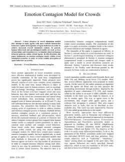 Emotion Contagion Model for Crowds