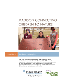 Madison Connecting Children to Nature Implementation Plan