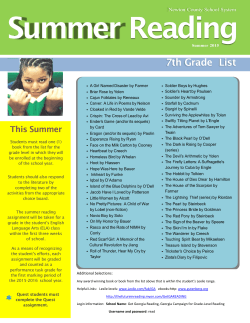 Summer Reading - Newton County Schools