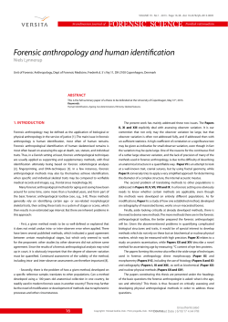 Forensic anthropology and human identification