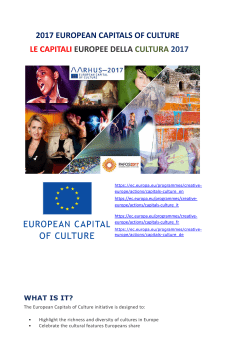2017 european capitals of culture le capitali europee della cultura