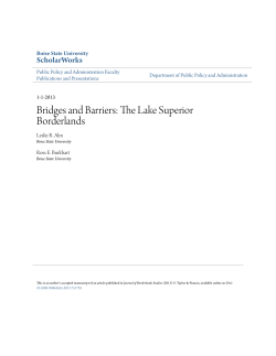 Bridges and Barriers: The Lake Superior Borderlands