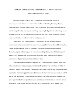 Hurka "Suits on Games: Slightly Restricted, Slightly Revised"