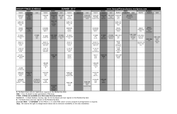 GROUP FITNESS SCHEDULE SPRING 2017 www