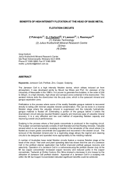 Benefits of High Intensity Flotation at the Head of