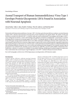 Axonal Transport of Human Immunodeficiency Virus Type 1