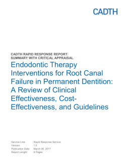 Endodontic Therapy Interventions for Root Canal Failure in