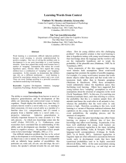 Learning Words from Context