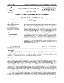 Relationship between Self-concept and Self