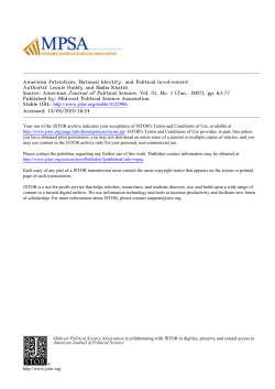 American Patriotism, National Identity, and Political