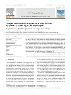 Catalytic oxidative dehydrogenation of n
