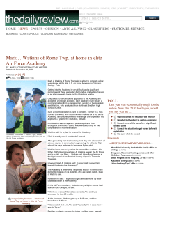 Mark J. Watkins of Rome Twp. at home in elite