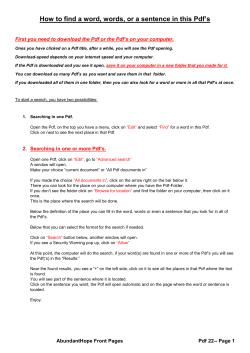 How to find a word, words, or a sentence in this Pdf`s