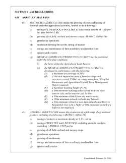 Section 6 - Use Regulations