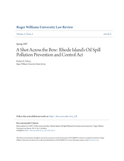 Rhode Island`s Oil Spill Pollution Prevention and Control Act