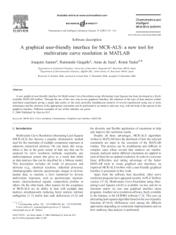 A graphical user-friendly interface for MCR-ALS: a new - CID-CSIC