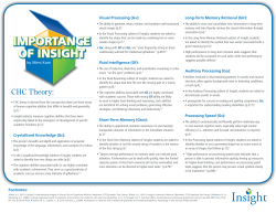 The Importance of Insight-measured Abilities for Learning in School
