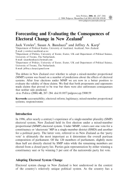 Forecasting and Evaluating the Consequences of