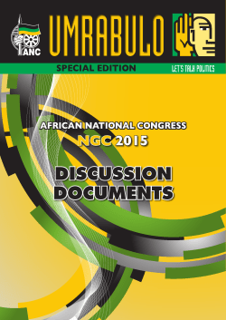 discussion documents - African National Congress