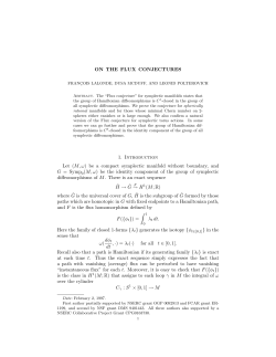 ON THE FLUX CONJECTURES 1. Introduction Let (M,&omega;) be a