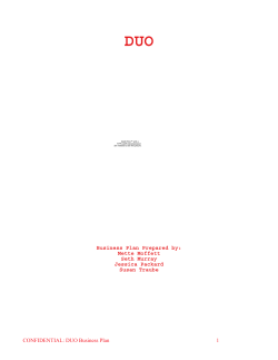 Duo Business Plan - University of Colorado Boulder