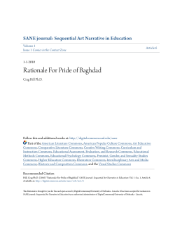 Rationale For Pride of Baghdad - DigitalCommons@University of