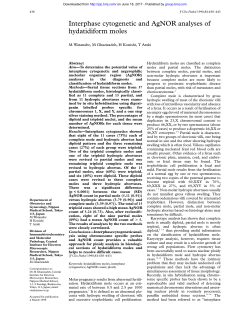 Interphase cytogenetic and AgNOR analyses of hydatidiform moles