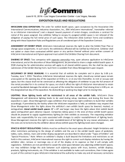 exposition rules and regulations