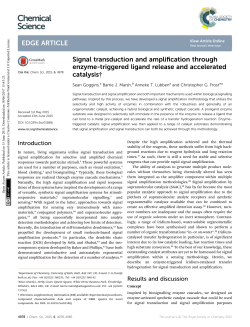 Signal transduction and amplification through