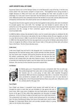 lady jockeys hall of fame