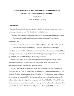 Against the necessity of functional roles for conscious