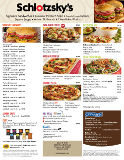 Signature Sandwiches &bull; Gourmet Pizzas &bull; Pick2 &bull; Fresh