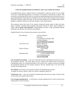 Financial Accounting - I &ndash; MGT101 VU &copy; Copyright