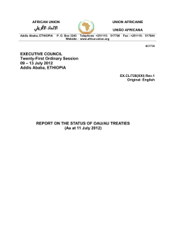 Report of the Commission on the Status of OAU/AU Treaties