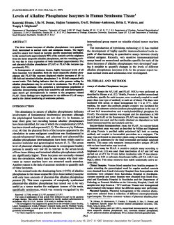 Levels of Alkaline Phosphatase Isozymes in