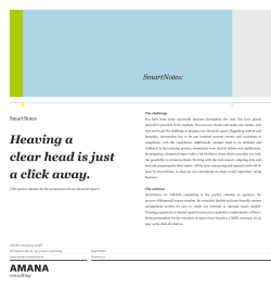 AMANA SmartNotes (SN) Flyer