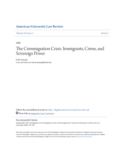 The Crimmigration Crisis: Immigrants, Crime, and Sovereign Power