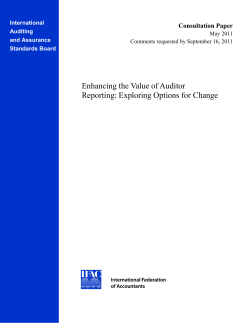 Enhancing The Value Of Auditor Reporting