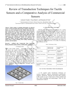Tactile Sensors Review