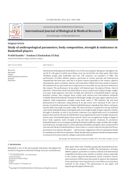 Study of anthropological parameters, body composition, strength