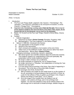 Four Last Things - Tepeyac Institute