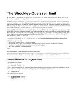 The Shockley-Queisser limit