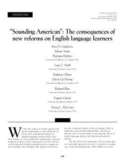 "Sounding American": The consequences of new reforms on English