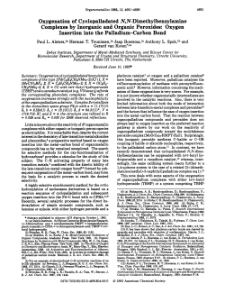 Oxygenation of Cyclopalladated N,N