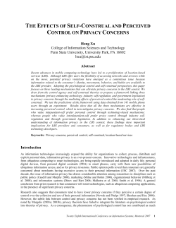 The effects of self-construal and perceived control on privacy
