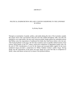 ABSTRACT POLITICAL (IN)DISCRETION: HILLARY CLINTON`S