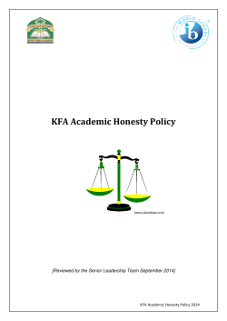 Academic Honesty Policy - The King Fahad Academy
